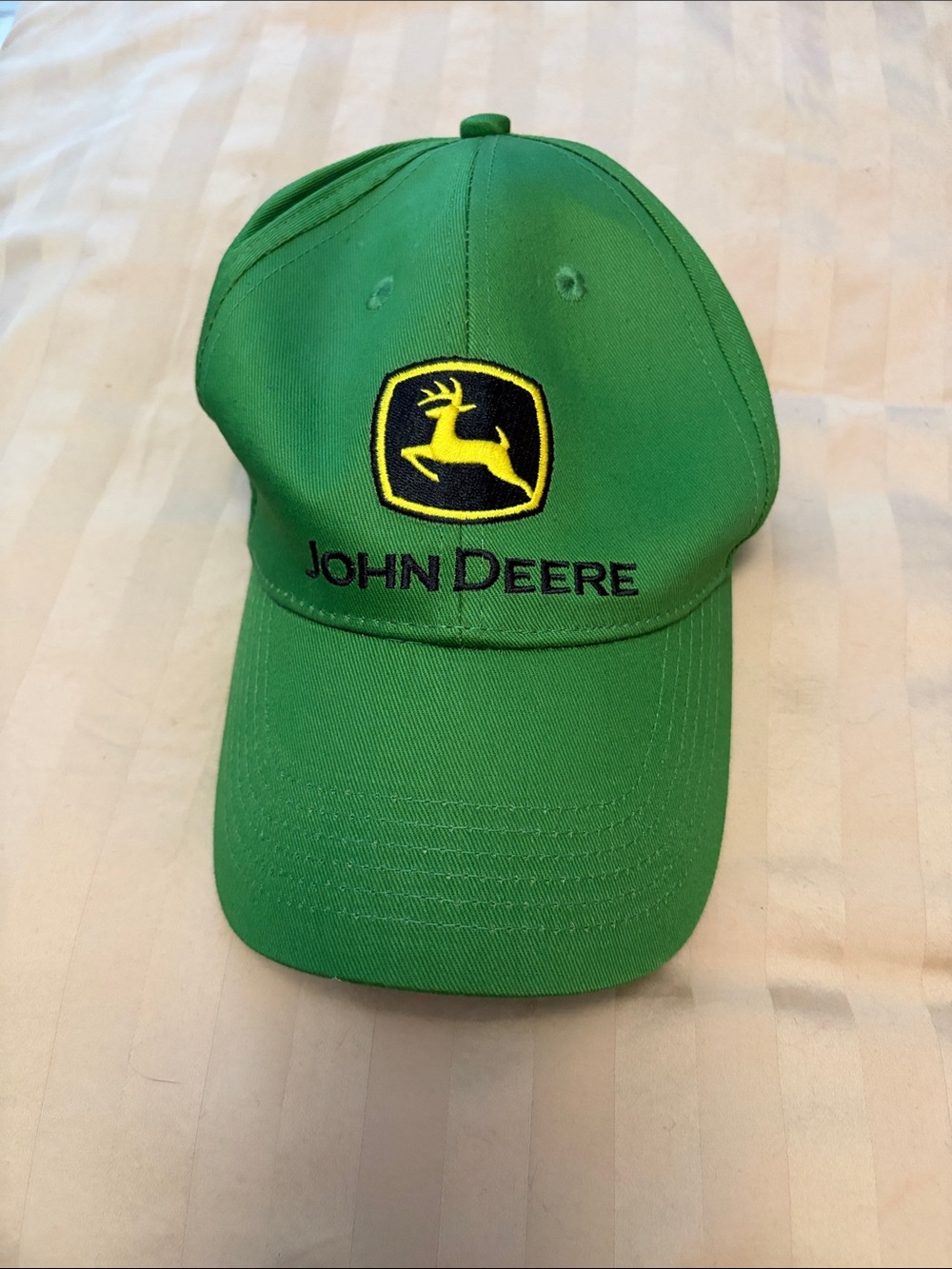John Deere Bright Green Hat with Yellow & Black Logo